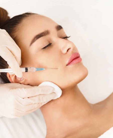 Plastic,Surgery.,Young,Woman,Receiving,Botox,Injection,In,Beauty,Clinic woman receiving botox